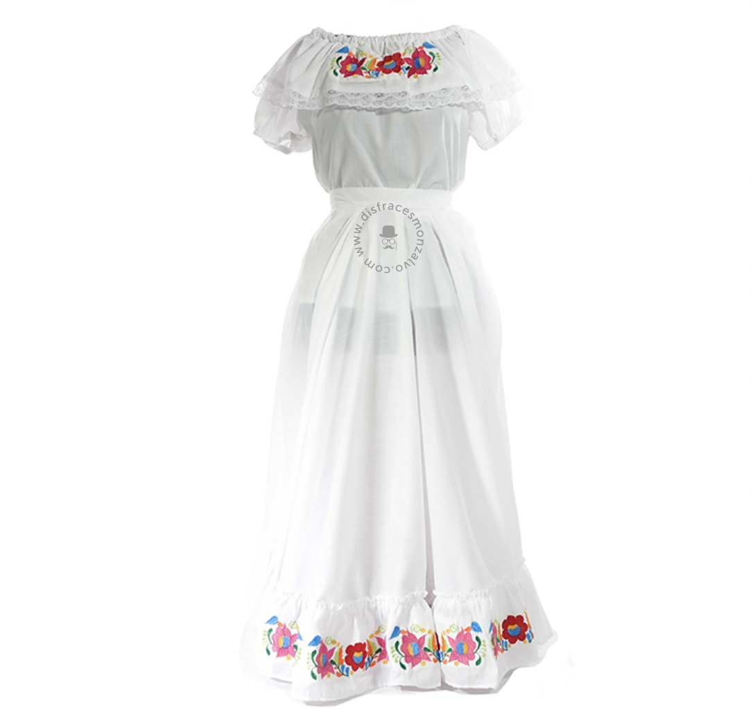 Vestido bordado blanco